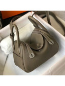 Hermes Lindy Mini Bag 19CM Elephant Grey/Silver 2020