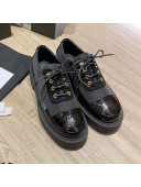 Chanel Nylon and Patent Calfskin Lace-ups G38081 All Black 2021