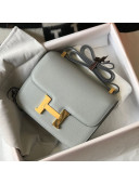 Hermes Constance Bag 18/23cm in Eosom Leather Ice Blue/Gold 2021