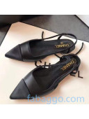 Chanel Lambskin Flat Slingbacks 03 Black 2020