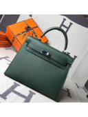 Hermes Kelly 28cm/32cm  Original Epsom Leather Bag Deep Green（SHW）