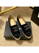 Chanel Knitted Wool Espadrilles G36368 Black 2020