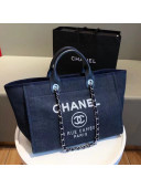 Chanel Deauville Large Shopping Bag A66941 Navy Blue 2021 07