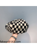 Louis Vuitton Check Beret Hat White/Black 2021