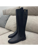 Chanel Camellia Calfskin High Boots 405 Black 2020