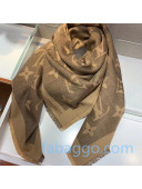 Louis Vuitton Monogram Giant Cashmere Shawl Scarf MP2382 Beige 2020