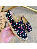 Gucci Liberty London Flora Print Canvas Espadrilles Black 2020