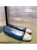 Gucci Leather Ballet Flat with Interlocking G Blue 2021