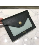 Celin Pocket Card Holder in Calfskin Deep Green/Jade 2018