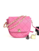 Chanel Quilting Lambskin Mini Flap Camera Bag Pink 2019