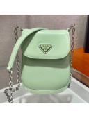 Prada Brushed Leather Mini Bag 1BH185 Green 2021