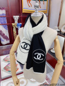 Chanel Knitted Stole Long Scarf CS820 Black/White 2021