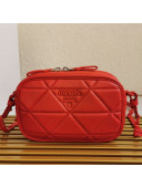 Prada Spectrum Quilted Shoulder Bag 1BH141 Red 2021