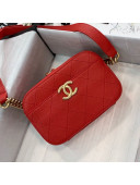 Chanel Grained Calfskin Waist Bag/Belt Bag AS0311 Red 2019