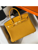 Hermes Touch Birkin Bag 30cm in Crocodile Embossed Leather and Togo Calfskin Yellow/Gold 2021