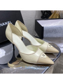 Chanel Vintage Lambskin Pumps 70mm 20101901 Cream White/Beige 2020