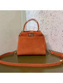 Fendi Suede Peekaboo XS Bag Orange 2019