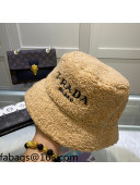 Prada Shearling Bucket Hat Beige 2021 110515