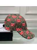 Gucci Canvas GG Apple Baseball Hat Beige 2020