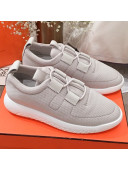 Hermes Team Fabric Sneaker Light Grey 2019