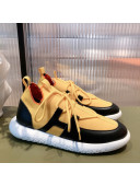 Hermes Duel Knit and Calfskin Sneakers Yellow/Black 2021 03