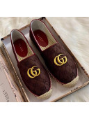 Gucci GG Matelassé Canvas Espadrille Chocolate 2020