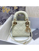 Dior Micro Lady Dior Bag in White Cannage Patent Leather 2021 M6007