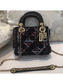 Dior Mini Lady Dior Bag Embroidered with Cannage Beads 2018