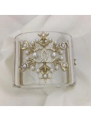 Chanel Resin Snowflake Cuff Bracelet  2019