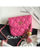 Chanel Quilted Lambskin Mini Flap Waist Bag with Metal Ball AP1461 Pink 2020