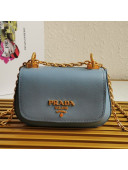 Prada Saffiano Leather Shoulder Bag 1BD275 Light Blue 2020