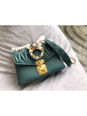  Miu Miu Matelasse Calfskin Flap Shoulder Bag 5BD103 Green