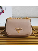 Prada Saffiano Leather Shoulder Bag 1BD275 Nude 2020