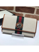 Gucci Beige Vintage Canvas Rajah Continental Wallet 573789 