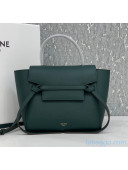 Celine Nano Belt Bag In Grained Calfskin Peacock Green 2020