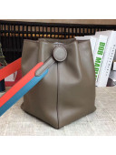 Hermes Licol Hermes 17 Bucket Bag Grey 2019(Half Handmade) 