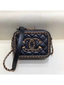 Chanel Quilted Lambskin Vanity Clutch with Chain A84452 Black/Gold 2020