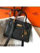 Hermes Kelly Mini Bag 20cm in Togo Calfskin Black/Gold 2021