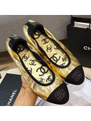 Chanel Metallic Leather Ballerinas G36166 Gold 2020