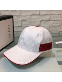 Gucci GG Baseball Hat White/Red 2021