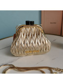 Miu Miu Belle Nappa Leather Chain Mini Bag 5BP016 Gold 2021