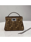 Fendi Nano Baguette Charm in FF Canvas Beige/Grey 2021 8523