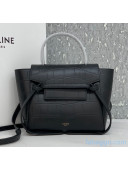 Celine Nano Belt Bag In Crocodille Embossed Calfskin Black 2020