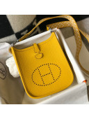 Hermes Evelyne Mini Bag 18cm in Togo Calfskin Amber Yellow 2021