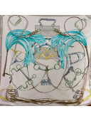 Hermes Sketch Twilly Silk Square Scarf 90x90cm Green 2021