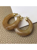 Celine Resin Hoop Earrings Khaki