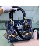 Dior Star Lady Dior Medium Bag in Tarot Beaded Canvas 2019