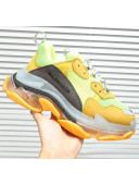 Balenciaga Triple S Clear Outsole Sneakers Yellow/Green/Grey 2019