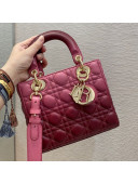 Dior Medium Lady Dior Bag in Fuchsia Pink Gradient Cannage Lambskin 2021