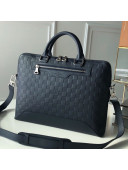 Louis Vuitton Avenue Soft Damier Leather Briefcase Top Handle Bag N41020 Dark Blue 2019